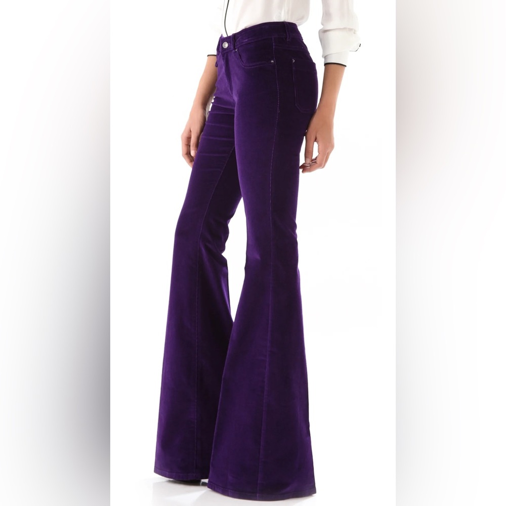 NWT Rachel Zoe eggplant color bell bottom corduroy pants Size 29